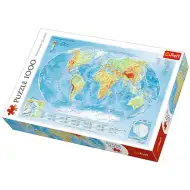 Fizyczna mapa świata - Puzzle 1000 elementów - Trefl