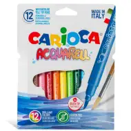 Flamastry z końcówką pędzelkową 12 sztuk - Carioca