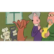 Frakk i leniwe koty slajdy filmowe
