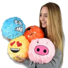 Fuzzy zabawna pluszowa piłka z futerkiem w różnych wariantach 23 cm zdjęcie 2