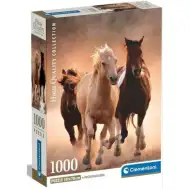 Galopujące konie HQC 1000-elementowe puzzle z plakatem - Clementoni