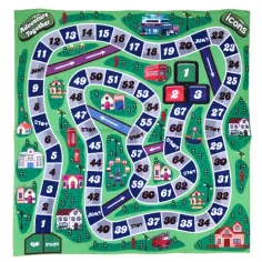 Gra planszowa z wozem strażackim Mata do zabawy 70x70cm zdjęcie 2