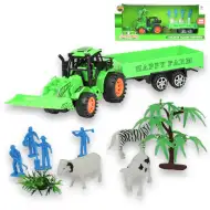 Happy Farm: Zestaw gospodarstwa z traktorem z przyczepą, zwierzętami i akcesoriami