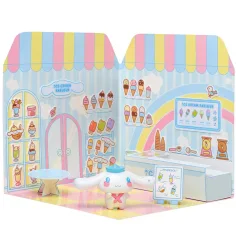 Hello Kitty: Cinnamoroll lodziarnia, figurka z domkiem do ozdabiania naklejkami - Comansi zdjęcie 3