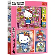 Hello Kitty i przyjaciele 2x200 elementów puzzle - Trefl