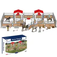 Horse Ranch premium zestaw startowy z figurkami, zagrodą i akcesoriami.