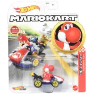 Hot Wheels - Mariokart: Czerwony Yoshi samochodzik 1/64 - Mattel