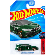 Hot Wheels: 2018 Honda Civic Type R zielony samochodzik 1/64 – Mattel