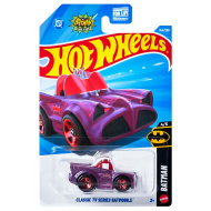 Hot Wheels: Batmobile z klasycznego serialu telewizyjnego, fioletowy samochodzik 1/64 - Mattel