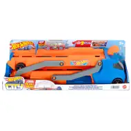 Hot Wheels City: Ciężarówka transportowa z torem wyścigowym i małym samochodem - Mattel
