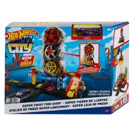 Hot Wheels: City Trójkołowy Serwis Opon - Zestaw do Zabawy - Mattel