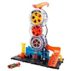 Hot Wheels: City Trójkołowy Serwis Opon - Zestaw do Zabawy - Mattel zdjęcie 2