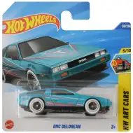 Hot Wheels: DMC DeLorean z różowym paskiem, samochodzik 1/64 - Mattel