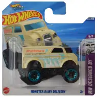Hot Wheels: Monster Dairy Delivery, kremowy samochodzik 1/64 - Mattel