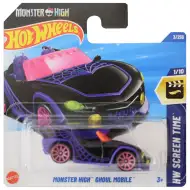 Hot Wheels: Monster High Ghoul Mobile fioletowo-czarny samochodzik 1/64 - Mattel
