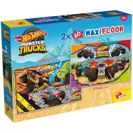 Hot Wheels Monster Trucks 2 x 60-elementowa maxi układanka podłogowa 50x35 cm - Lisciani