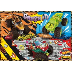 Hot Wheels Monster Trucks 2 x 60-elementowa maxi układanka podłogowa 50x35 cm - Lisciani zdjęcie 2