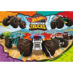 Hot Wheels Monster Trucks 2 x 60-elementowa maxi układanka podłogowa 50x35 cm - Lisciani zdjęcie 3
