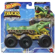 Hot Wheels Monster Trucks: Big Rigs Cage Rattler sześciokołowy pojazd 1:64 - Mattel
