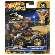 Hot Wheels Monster Trucks: Bone Shaker, mistrzowski samochodzik z pucharem 1/64 - Mattel