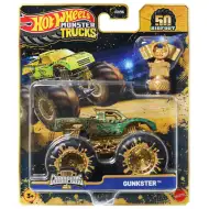 Hot Wheels Monster Trucks: Gunkster, mały samochodzik z pucharem, mistrz 1/64 - Mattel