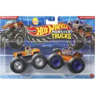 Hot Wheels Monster Trucks: Hi-Tail Hauler z 1956 roku vs Ford Raptor z 2017 roku, zestaw 2 samochodzików 1/64 – Mattel