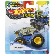 Hot Wheels Monster Trucks: Invader zmieniający kolor 1/64 - Mattel
