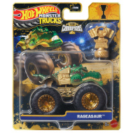Hot Wheels Monster Trucks: Rageasaur – zwycięski samochodzik monster truck z pucharem, w skali 1:64 - Mattel