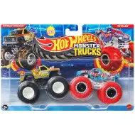 Hot Wheels Monster Trucks: Ramblin’ Wrecker vs Totaled – zestaw 2 samochodzików typu monster truck w skali 1/64 – Mattel