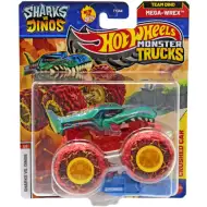 Hot Wheels Monster Trucks: Rekiny kontra Dinozaury Mega-Wrex samochodzik 1/64 - Mattel