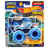 Hot Wheels Monster Trucks Sharks vs Dinos: Great Bite samochodzik 1/64 - Mattel