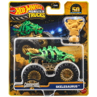 Hot Wheels Monster Trucks: Skelesaurus mistrzowski monster truck z pucharem 1/64 - Mattel
