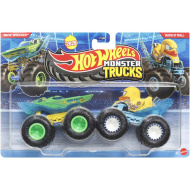 Hot Wheels Monster Trucks: Wave Wrecker kontra Duck N Roll zestaw 2 samochodzików 1/64 - Mattel