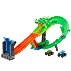 Hot Wheels Monster Trucks: Zestaw torowy Wyścig Smoka - Mattel zdjęcie 2
