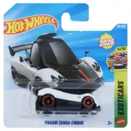 Hot Wheels: Pagani Zonda Cinque biały samochodzik 1/64 – Mattel
