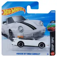 Hot Wheels: Porsche 911 Turbo Cabriolet biały samochodzik 1/64 - Mattel