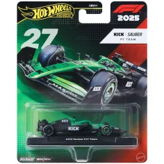 Hot Wheels Premium: KICK Sauber F1 Team #27 — samochodzik Formuły 1 w skali 1/64 - Mattel