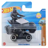 Hot Wheels: Tesla Cyberquad srebrnoszary samochodzik 1/64 - Mattel