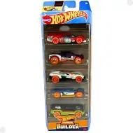 Hot Wheels: Zestaw 5 samochodzików Track Builder - Mattel