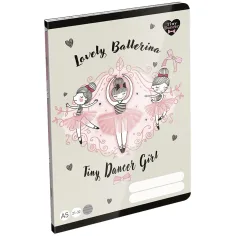 ICO: LizzySuli Lovely Ballerina Tiny Dancer zeszyt w linię dla klasy 4., A5, 21-32