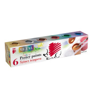 ICO: Süni tempera w słoiczkach, kolory metaliczne, 6x25 ml