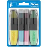 ICO: Zestaw 4 pastelowych zakreślaczy Focus