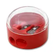 ICO: plastikowa okrągła temperówka na pojemnik, 2-otworowa