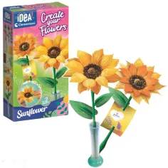 Idea! Mini zestaw do tworzenia kwiatów - słonecznik - Clementoni