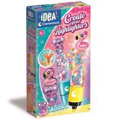 Idea! Zestaw do tworzenia zakreślaczy „Plażowi przyjaciele” - Clementoni