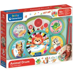 Interaktywny zestaw bębenków ze zwierzątkami - Clementoni Baby