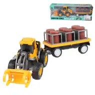 Inżynieryjna ciężarówka: Traktor z beczkami oleju i przyczepą 24 cm