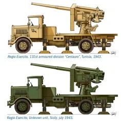 Italeri 1/72 Autocannone 3RO działko przeciwlotnicze zestaw modelarski z 8 figurkami zdjęcie 3
