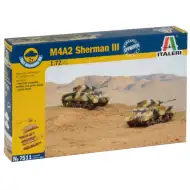 Italeri 1/72 M4A2 Sherman III czołg zestaw modelarski 2-sztukowy