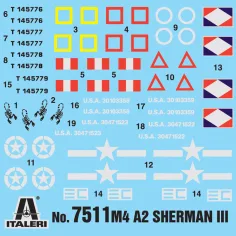 Italeri 1/72 M4A2 Sherman III czołg zestaw modelarski 2-sztukowy zdjęcie 3